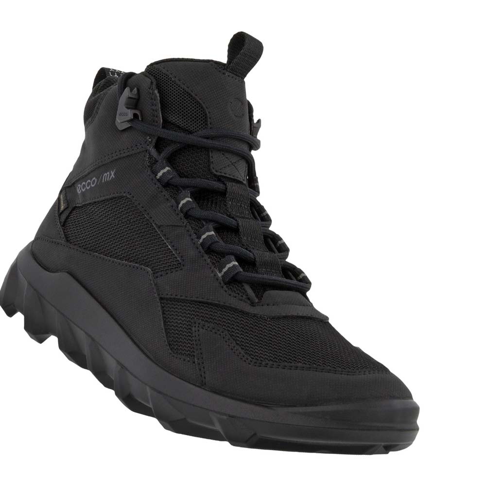 Women's Ecco Mx Mid Gtx Boots Black | USA 20LIS